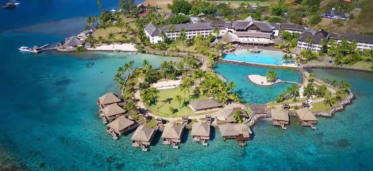 French Polynesia overwater bungalows
